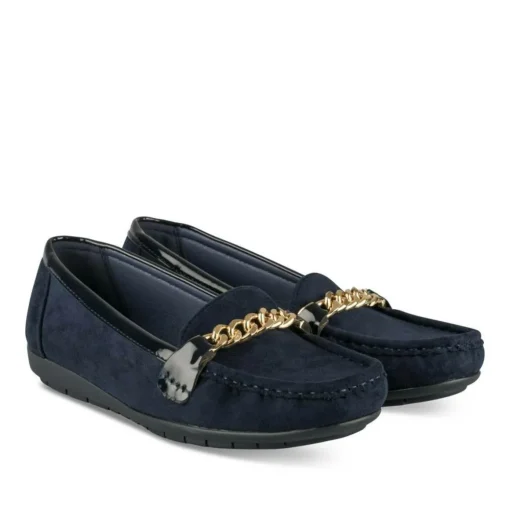 Mocassins MARINE Femme Motif Chaîne A Enfiler