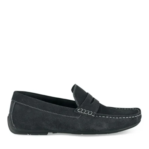 Mocassins MARINE Homme CUIR Motif Uni A Enfiler