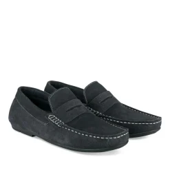 Mocassins MARINE Homme CUIR Motif Uni A Enfiler