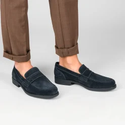 Mocassins MARINE Homme CUIR Motif Uni A Enfiler