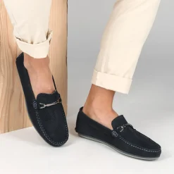 Mocassins MARINE Homme CUIR Motif Uni A Enfiler