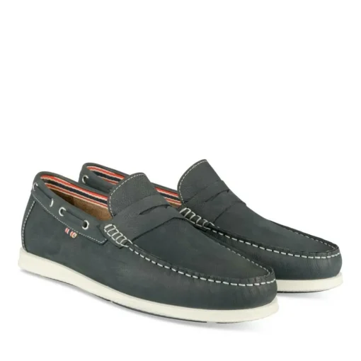 Mocassins MARINE Homme CUIR Motif Uni A Enfiler