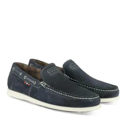 Mocassins MARINE Homme CUIR Motif Uni A Enfiler