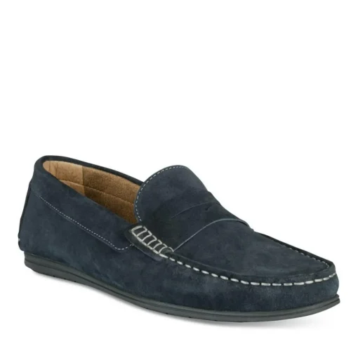 Mocassins MARINE Homme CUIR Motif Uni A Enfiler