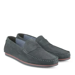 Mocassins MARINE Homme CUIR Motif Uni A Enfiler