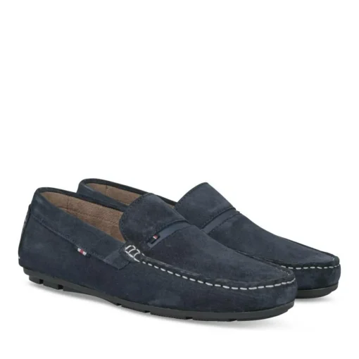 Mocassins MARINE Homme CUIR Motif Uni A Enfiler