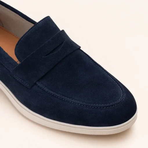 Mocassins MARINE Homme CUIR Motif Uni A Enfiler