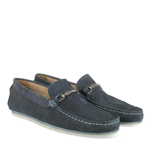 Mocassins MARINE Homme CUIR Motif Uni A Enfiler