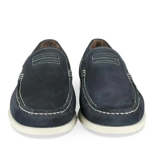 Mocassins MARINE Homme CUIR Motif Uni A Enfiler