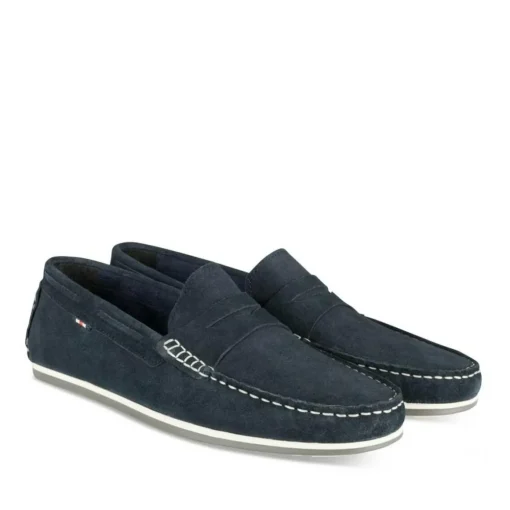 Mocassins MARINE Homme CUIR Motif Uni A Enfiler