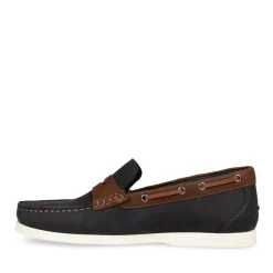 Mocassins MARINE Homme CUIR Motif Uni A Enfiler