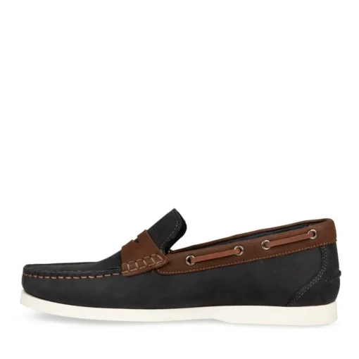 Mocassins MARINE Homme CUIR Motif Uni A Enfiler