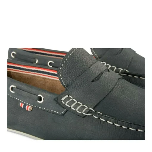 Mocassins MARINE Homme CUIR Motif Uni A Enfiler