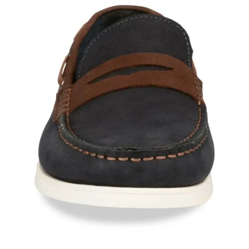 Mocassins MARINE Homme CUIR Motif Uni A Enfiler