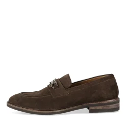 Mocassins MARRON Homme CUIR Motif Uni A Enfiler