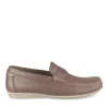 Mocassins MARRON Homme CUIR Motif Uni A Enfiler