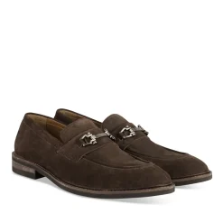 Mocassins MARRON Homme CUIR Motif Uni A Enfiler
