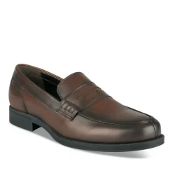 Mocassins MARRON Homme CUIR Motif Uni A Enfiler