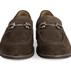 Mocassins MARRON Homme CUIR Motif Uni A Enfiler