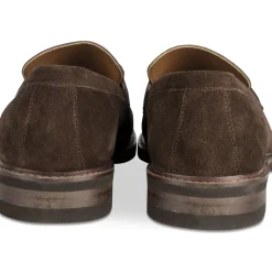 Mocassins MARRON Homme CUIR Motif Uni A Enfiler