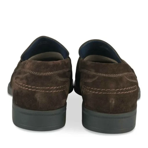 Mocassins MARRON Homme CUIR Motif Uni A Enfiler