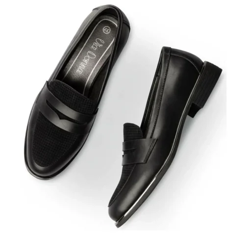 Mocassins NOIR Femme A Enfiler