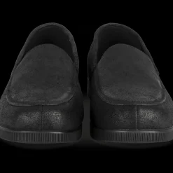 Mocassins NOIR Femme CUIR Motif Uni A Enfiler