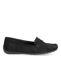 Mocassins NOIR Femme Motif Uni A Enfiler