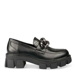 Mocassins NOIR Femme Motif Uni A Enfiler