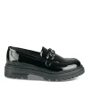 Mocassins NOIR Femme Motif Chaîne A Enfiler