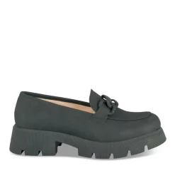 Mocassins NOIR Femme Motif Chaîne A Enfiler