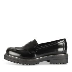Mocassins NOIR Femme Motif Uni A Enfiler