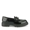 Mocassins NOIR Femme Motif Chaîne A Enfiler