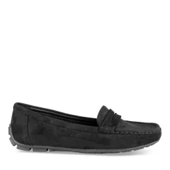 Mocassins NOIR Femme Motif Uni A Enfiler