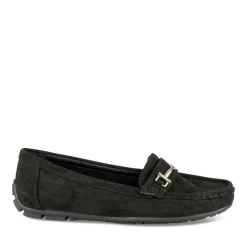 Mocassins NOIR Femme Motif Uni A Enfiler