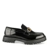 Mocassins NOIR Femme Motif Chaîne A Enfiler