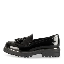 Mocassins NOIR Femme Motif Uni A Enfiler