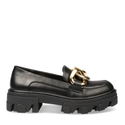 Mocassins NOIR Femme Motif Uni A Enfiler