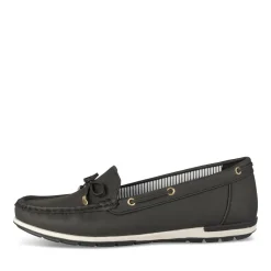 Mocassins NOIR Femme Motif Uni A Enfiler