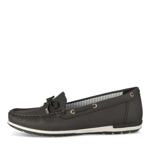 Mocassins NOIR Femme Motif Uni A Enfiler
