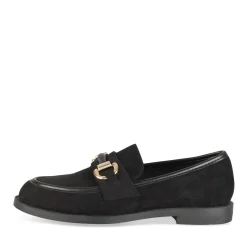 Mocassins NOIR Femme Motif Uni Lacets