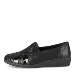Mocassins NOIR Femme Motif Uni Scratch