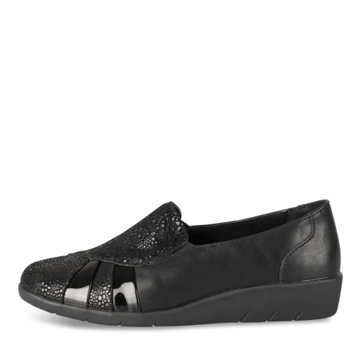 Mocassins NOIR Femme Motif Uni Scratch