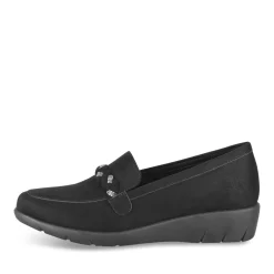 Mocassins NOIR Femme Motif Uni A Enfiler
