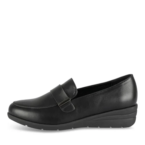 Mocassins NOIR Femme Motif Uni A Enfiler