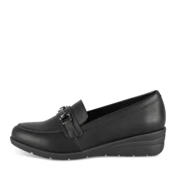 Mocassins NOIR Femme Motif Uni A Enfiler