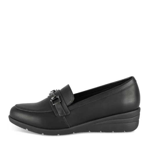 Mocassins NOIR Femme Motif Uni A Enfiler