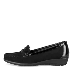 Mocassins NOIR Femme Motif Uni A Enfiler