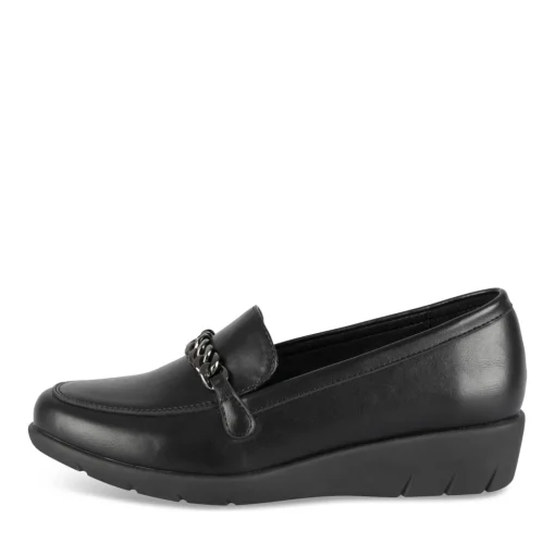Mocassins NOIR Femme Motif Uni A Enfiler