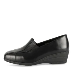 Mocassins NOIR Femme Motif Uni A Enfiler